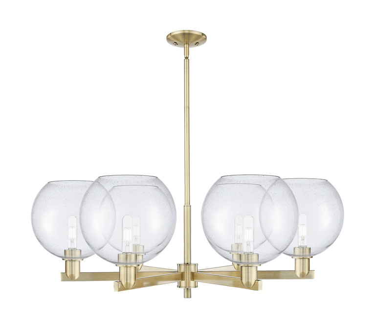 Innovations - 716-6CR-AB-G124-10 - Six Light Chandelier - Arcadia - Antique Brass