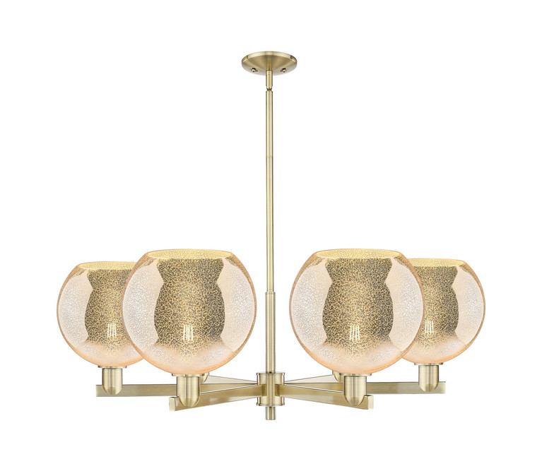 Innovations - 716-6CR-AB-G128-10 - Six Light Chandelier - Arcadia - Antique Brass
