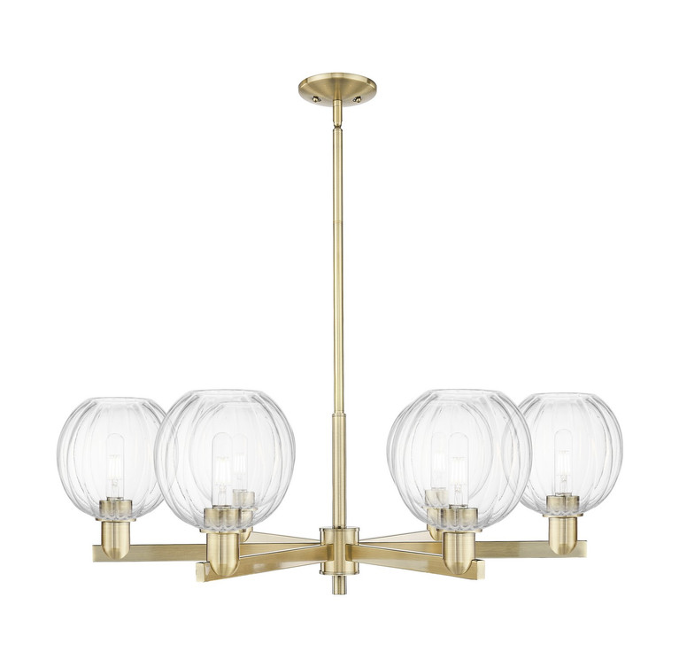 Innovations - 716-6CR-AB-G458-7CL - Six Light Chandelier - Arcadia - Antique Brass