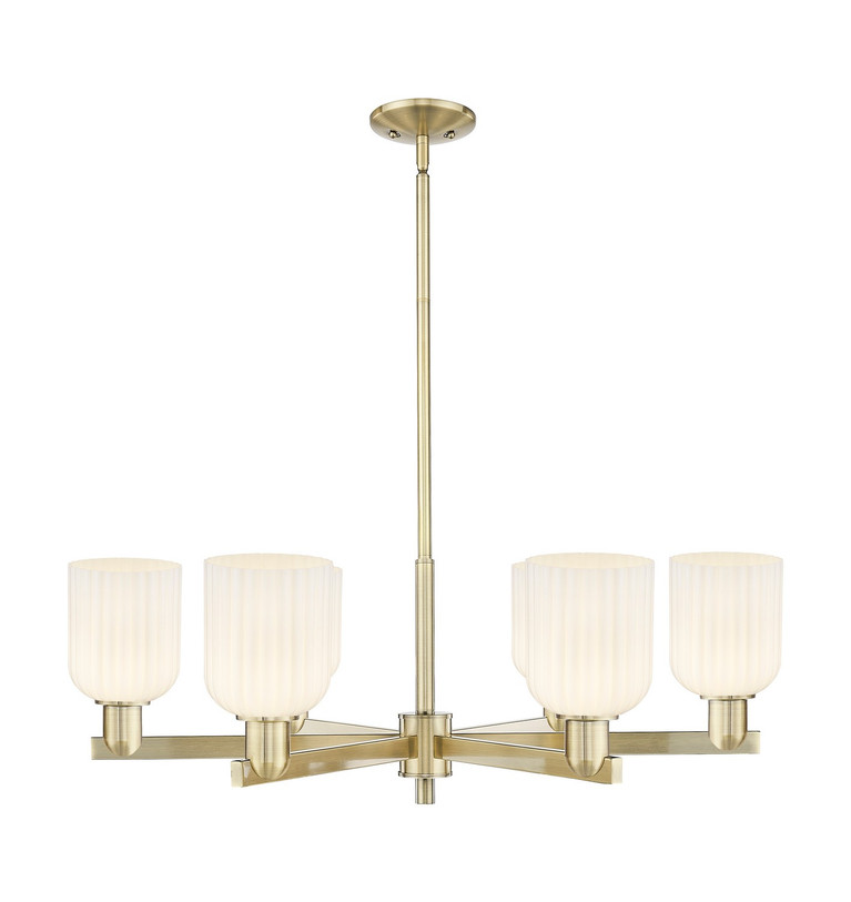 Innovations - 716-6CR-AB-G559-5GWH - Six Light Chandelier - Arcadia - Antique Brass