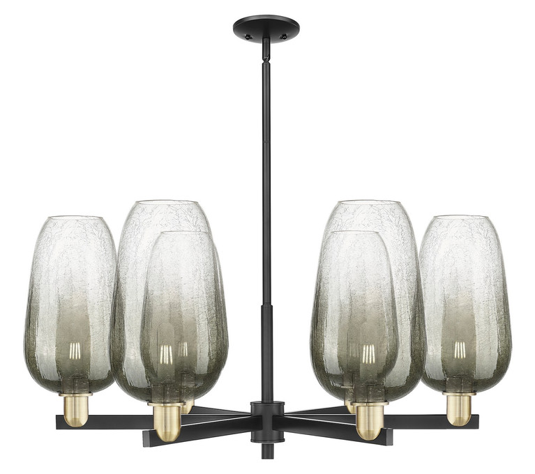Innovations - 716-6CR-BAB-G484-7SL - Six Light Chandelier - Arcadia - Black Antique Brass