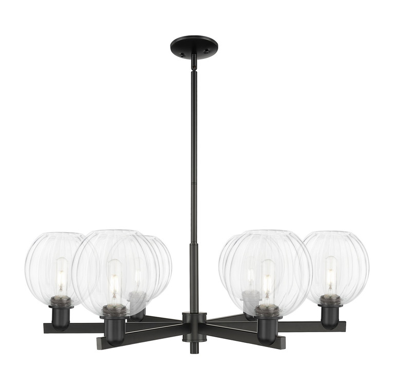 Innovations - 716-6CR-BK-G458-7CL - Six Light Chandelier - Arcadia - Matte Black