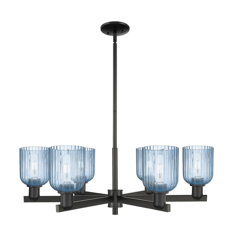 Innovations - 716-6CR-BK-G559-5BL - Six Light Chandelier - Arcadia - Matte Black