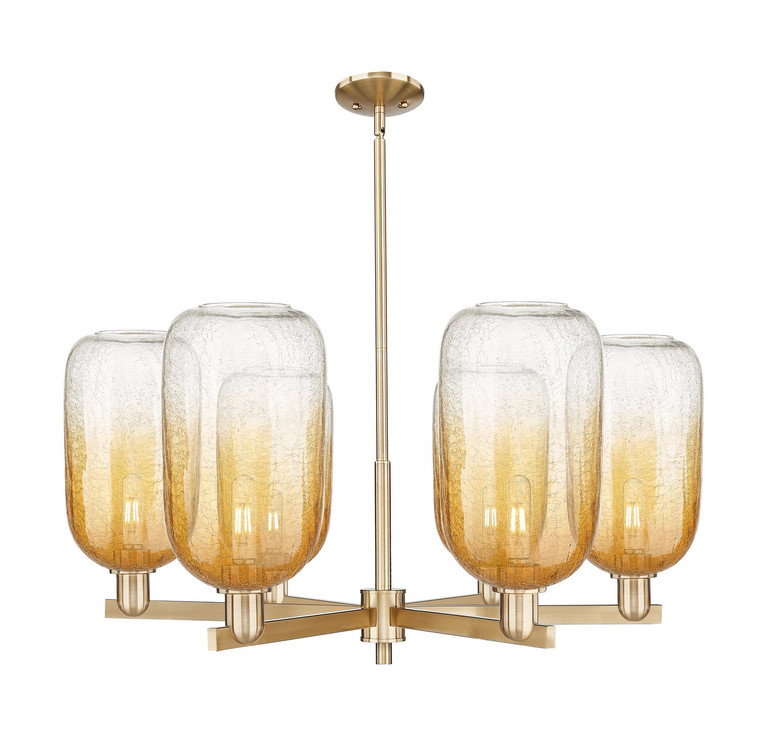 Innovations - 716-6CR-CB-G482-7AM - Six Light Chandelier - Arcadia - Champagne Bronze