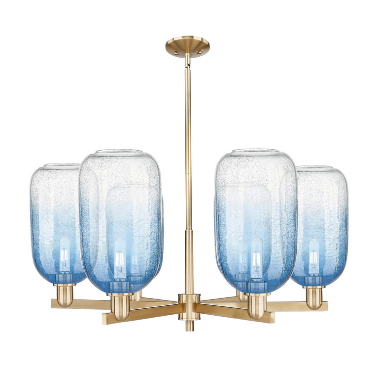 Innovations - 716-6CR-CB-G482-7SB - Six Light Chandelier - Arcadia - Champagne Bronze