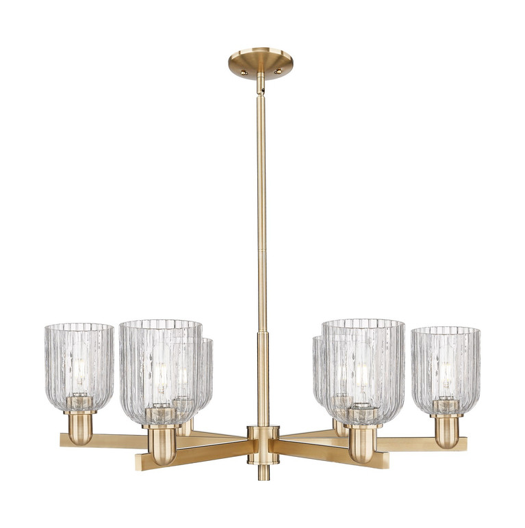 Innovations - 716-6CR-CB-G559-5CL - Six Light Chandelier - Arcadia - Champagne Bronze
