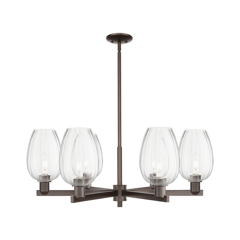 Innovations - 716-6CR-OB-G457-6CL - Six Light Chandelier - Arcadia - Oil Rubbed Bronze