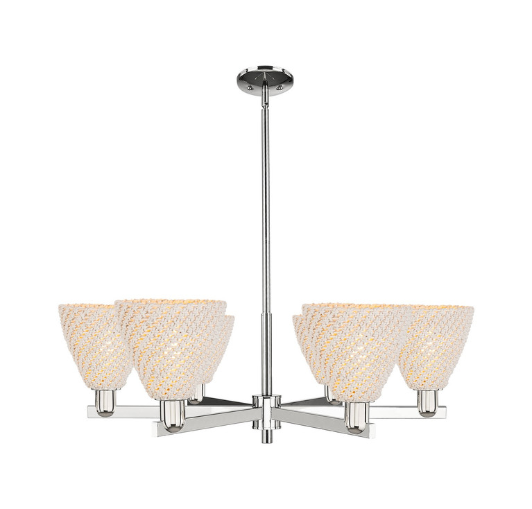 Innovations - 716-6CR-PN-NBD-75-NAT - Six Light Chandelier - Arcadia - Polished Nickel