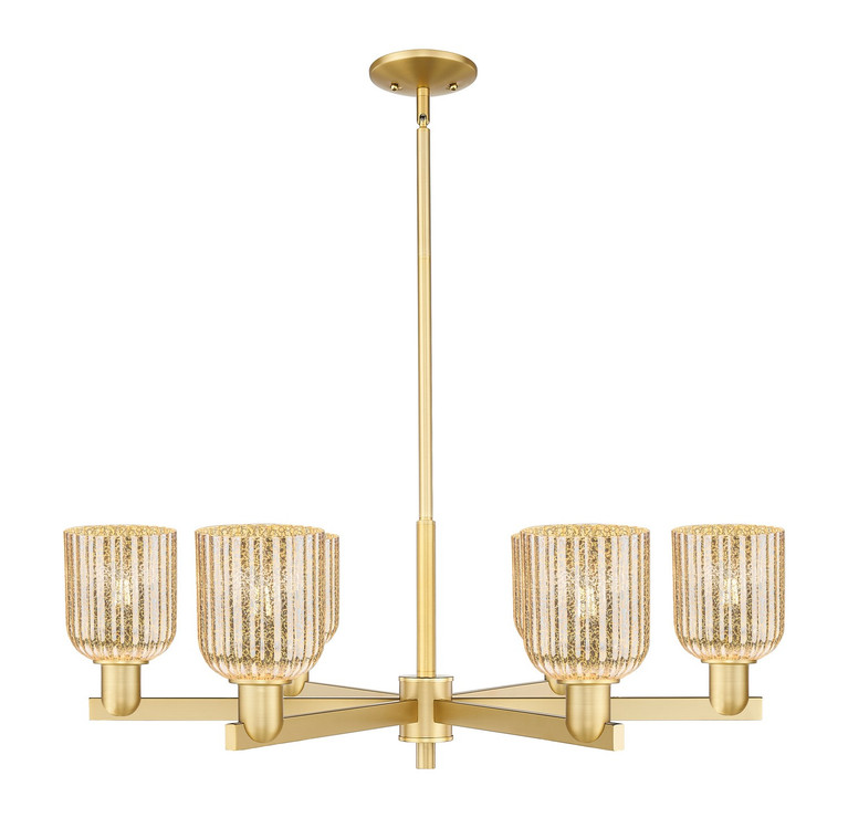 Innovations - 716-6CR-SG-G559-5ME - Six Light Chandelier - Arcadia - Satin Gold