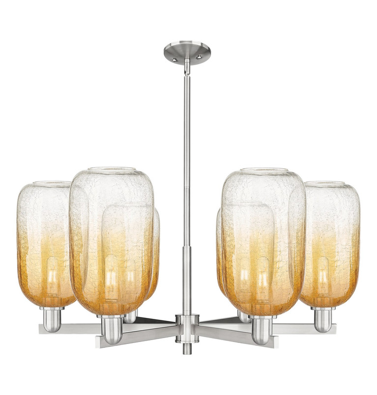 Innovations - 716-6CR-SN-G482-7AM - Six Light Chandelier - Arcadia - Satin Nickel