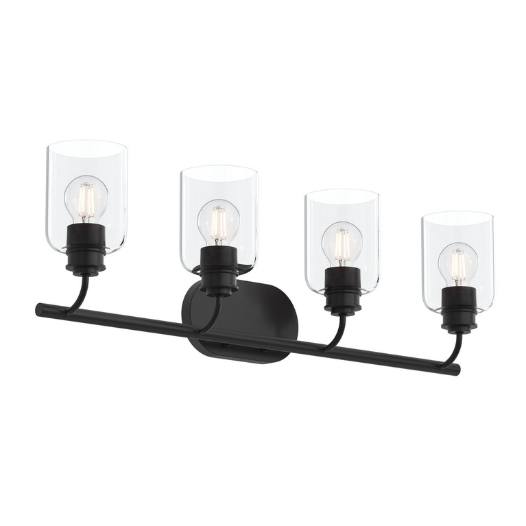 Progress Lighting - P300568-31M - Four Light Bath Vanity - Reines - Matte Black