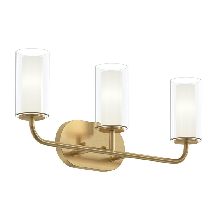 Progress Lighting - P300576-191 - Three Light Bath Vanity - Mack - Brushed Gold