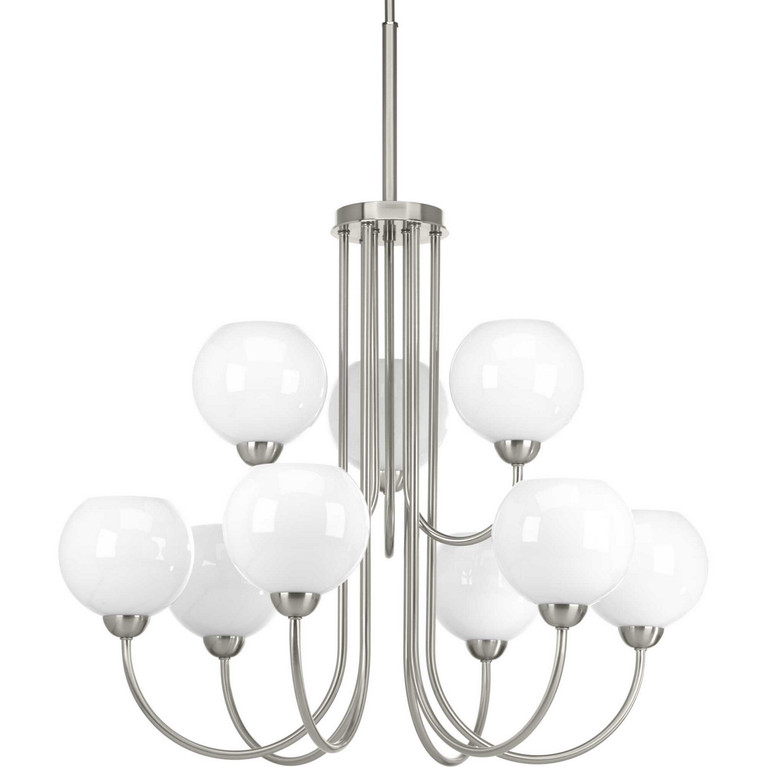 Progress Lighting - P400061-009 - Nine Light Chandelier - Carisa - Brushed Nickel