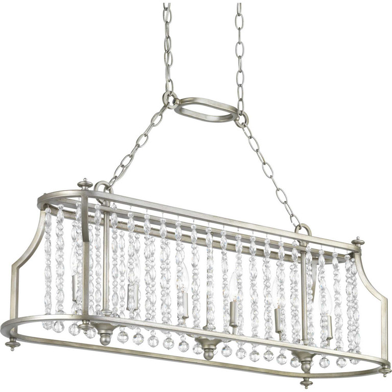Progress Lighting - P400079-134 - Six Light Island Pendant - Desiree - Silver Ridge