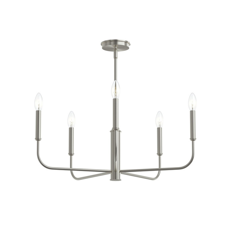 Progress Lighting - P400446-009 - Five Light Chandelier - Reines - Brushed Nickel