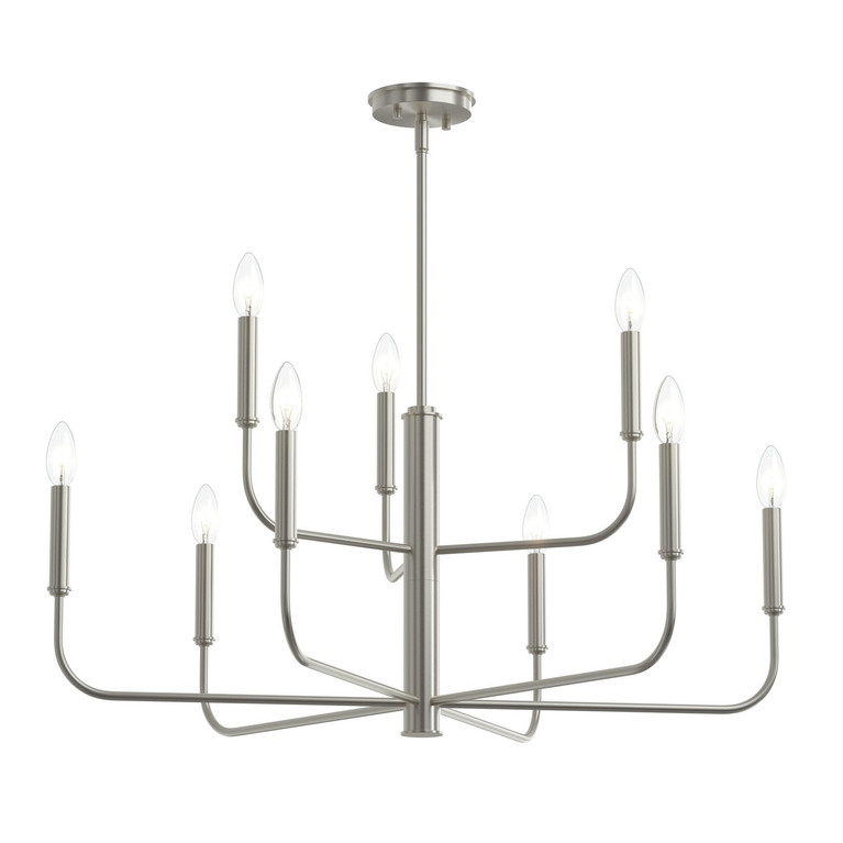Progress Lighting - P400449-009 - Nine Light Chandelier - Reines - Brushed Nickel
