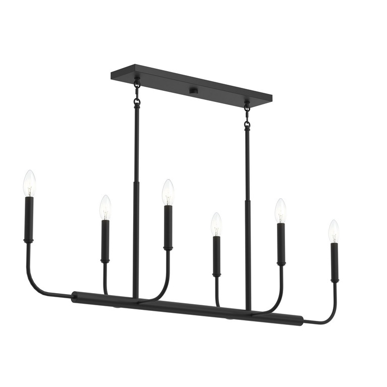 Progress Lighting - P400450-31M - Six Light Linear Chandelier - Reines - Matte Black