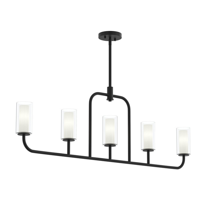 Progress Lighting - P400476-31M - Five Light Linear Chandelier - Mack - Matte Black