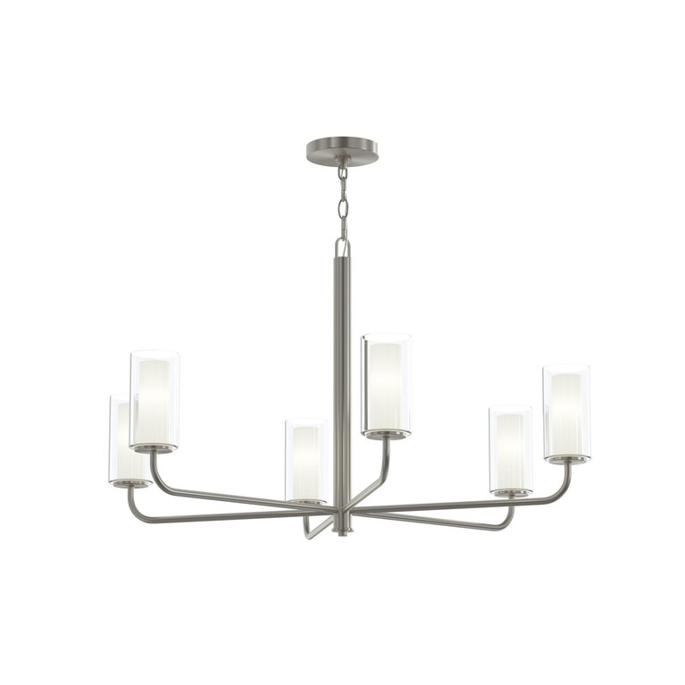 Progress Lighting - P400477-009 - Six Light Chandelier - Mack - Brushed Nickel