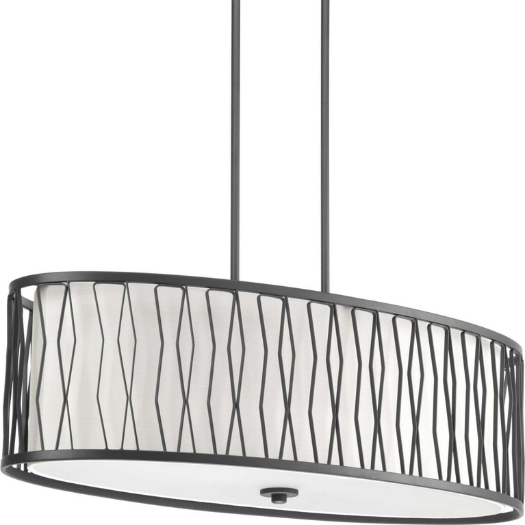 Progress Lighting - P500017-143 - Four Light Pendant - Wemberly - Graphite