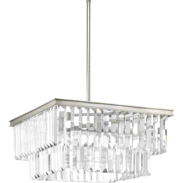 Progress Lighting - P500109-134 - Four Light Pendant - Glimmer - Silver Ridge