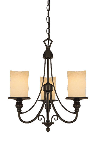Westinghouse Lighting - 6900000 - Three Light Chandelier - Hearthstone - Burnished Bronze Patina