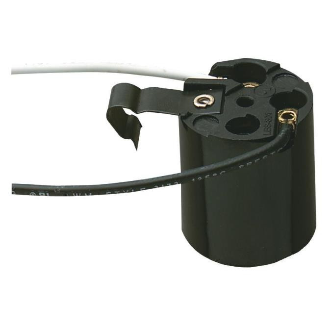 Westinghouse Lighting - 7014500 - Horizontal Phenolic Snap-In Socket - Snap-In Socket - Black