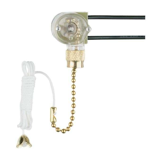 Westinghouse Lighting - 7029000 - Replacement Canopy Light Switch with Pull Chain - Replacement Canopy Light Switch - Brass-Plated