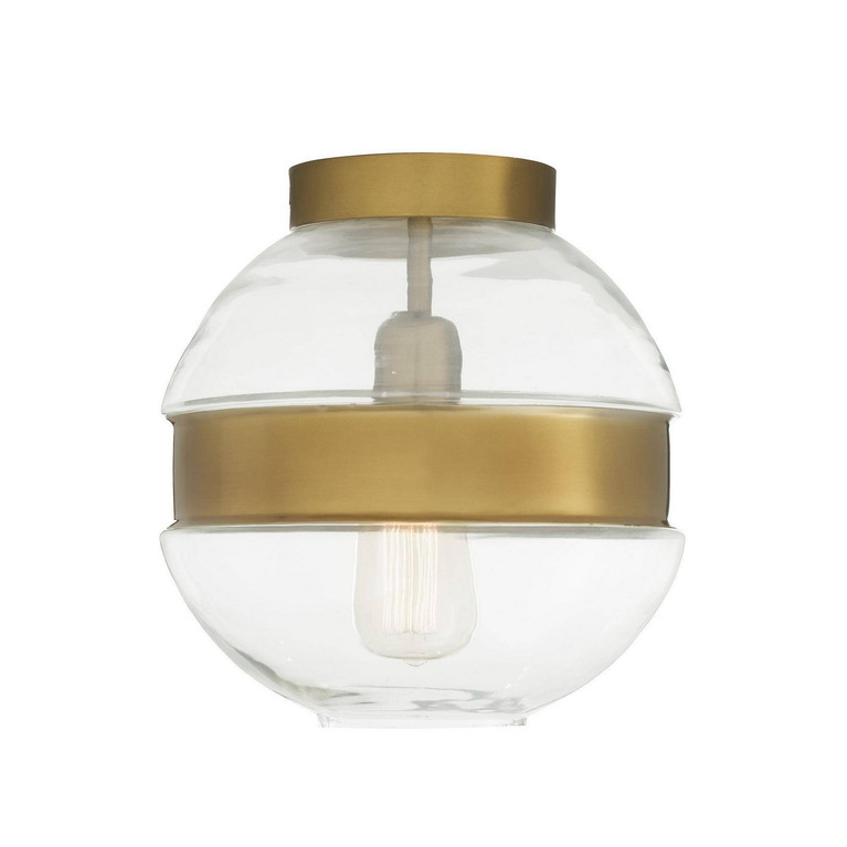 Arteriors - DFI12 - One Light Flush Mount - Garrison - Clear/Antique Brass