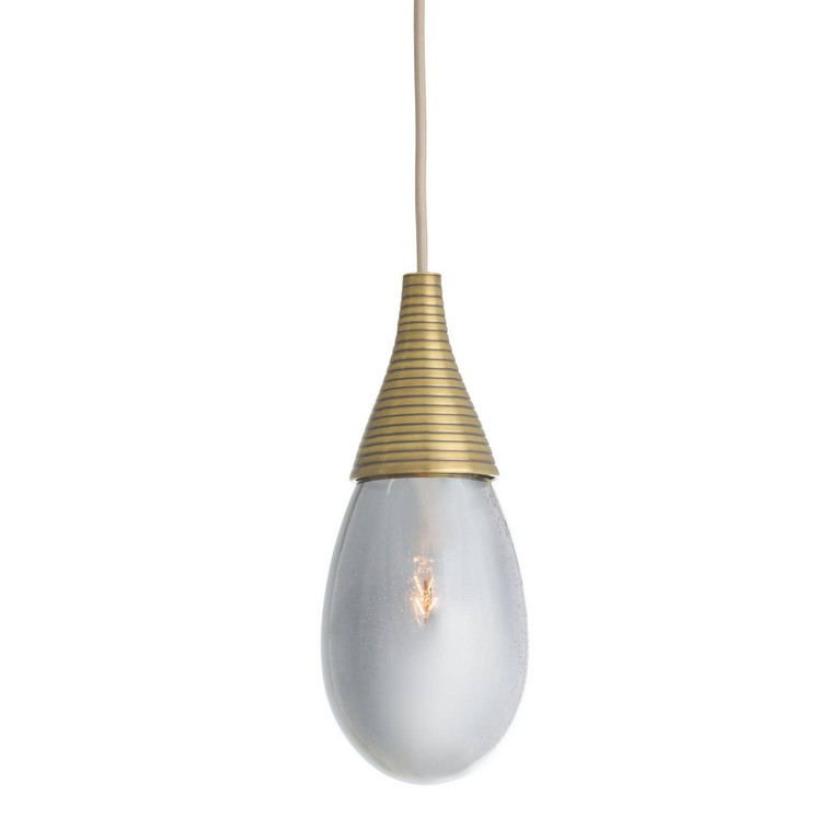 Arteriors - DPC34 - One Light Pendant - Giselle - Smoke Luster/Antique Brass