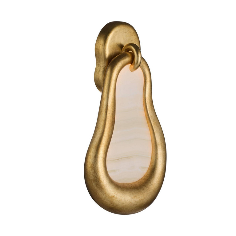 Arteriors - GDDWC05 - LED Wall Sconce - Elsa - White/Antiqued Gold Leaf