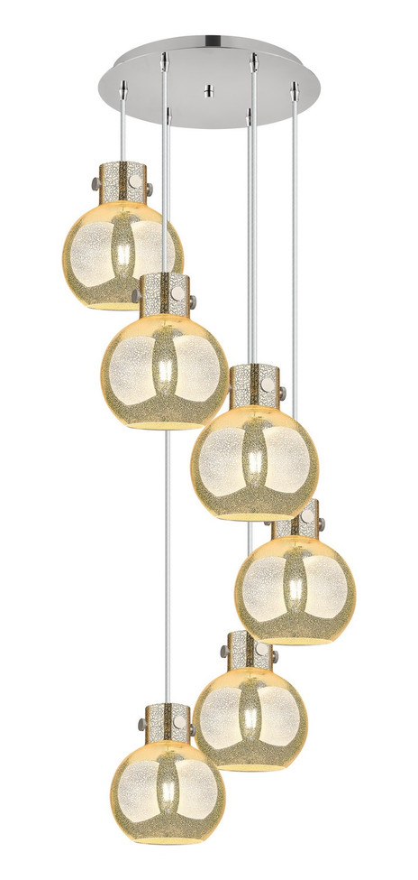 Innovations - 116-410-1PS-PN-G410-8ME - Six Light Pendant - Newton - Polished Nickel