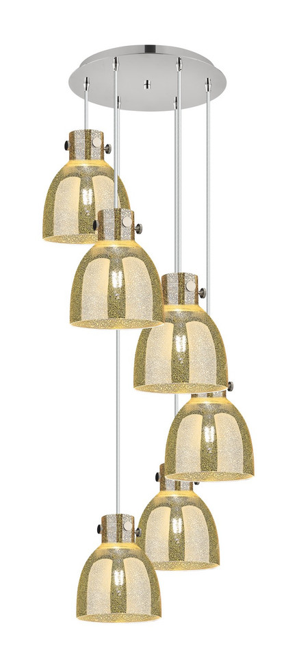 Innovations - 116-410-1PS-PN-G412-8ME - Six Light Pendant - Downtown Urban - Polished Nickel