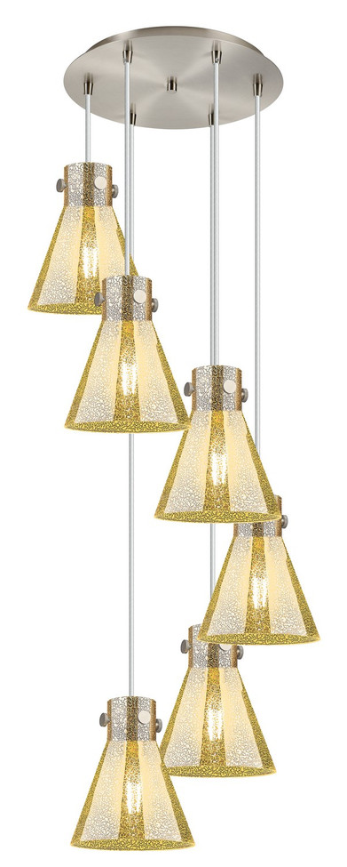 Innovations - 116-410-1PS-SN-G411-8ME - Six Light Pendant - Downtown Urban - Brushed Satin Nickel