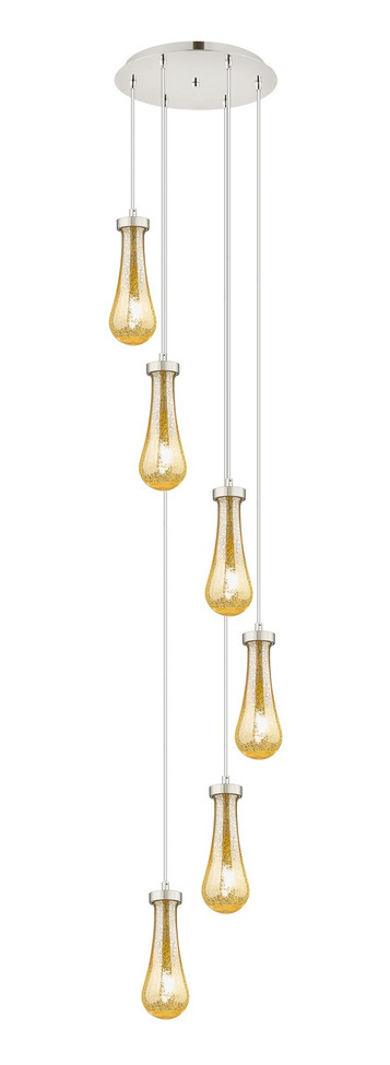 Innovations - 116-451-1P-PN-G451-4ME - Six Light Pendant - Downtown Urban - Brushed Polished Nickel