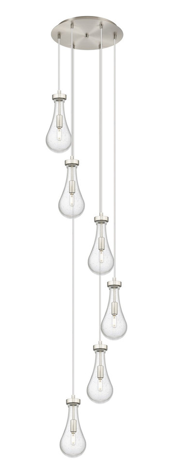 Innovations - 116-451-1P-SN-G451-5SDY - Six Light Pendant - Downtown Urban - Brushed Satin Nickel