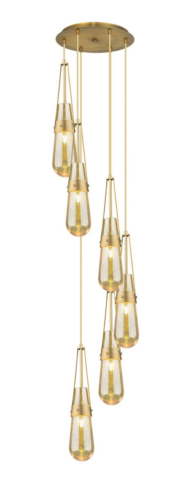 Innovations - 116-452-1P-BB-G452-4ME - Six Light Pendant - Downtown Urban - Brushed Brass