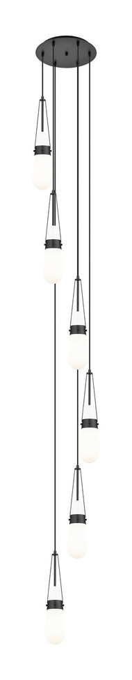 Innovations - 116-452-1P-BK-G452-4GWH - Six Light Pendant - Downtown Urban - Matte Black