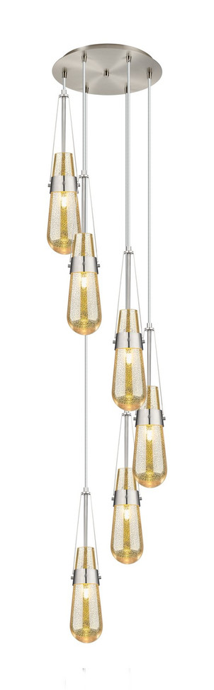 Innovations - 116-452-1P-SN-G452-4ME - Six Light Pendant - Downtown Urban - Brushed Satin Nickel