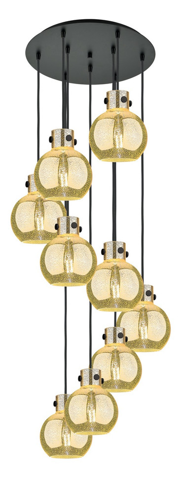Innovations - 119-410-1PS-BK-G410-8ME - Nine Light Pendant - Newton - Matte Black