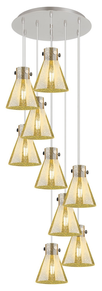 Innovations - 119-410-1PS-PN-G411-8ME - Nine Light Pendant - Downtown Urban - Polished Nickel
