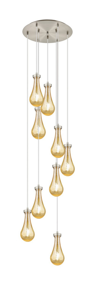 Innovations - 119-451-1P-SN-G451-5ME - Nine Light Pendant - Downtown Urban - Brushed Satin Nickel