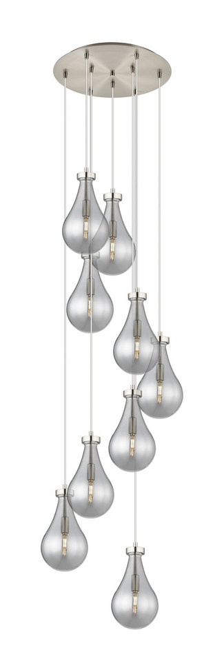 Innovations - 119-451-1P-SN-G451-7SM - Nine Light Pendant - Downtown Urban - Brushed Satin Nickel