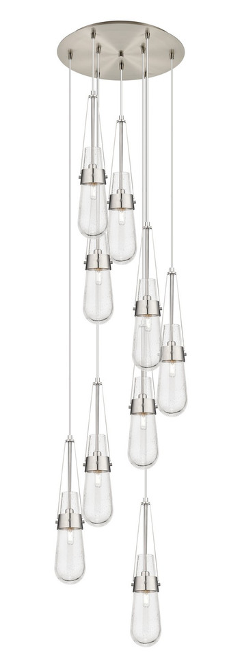 Innovations - 119-452-1P-SN-G452-4SDY - Nine Light Pendant - Downtown Urban - Brushed Satin Nickel