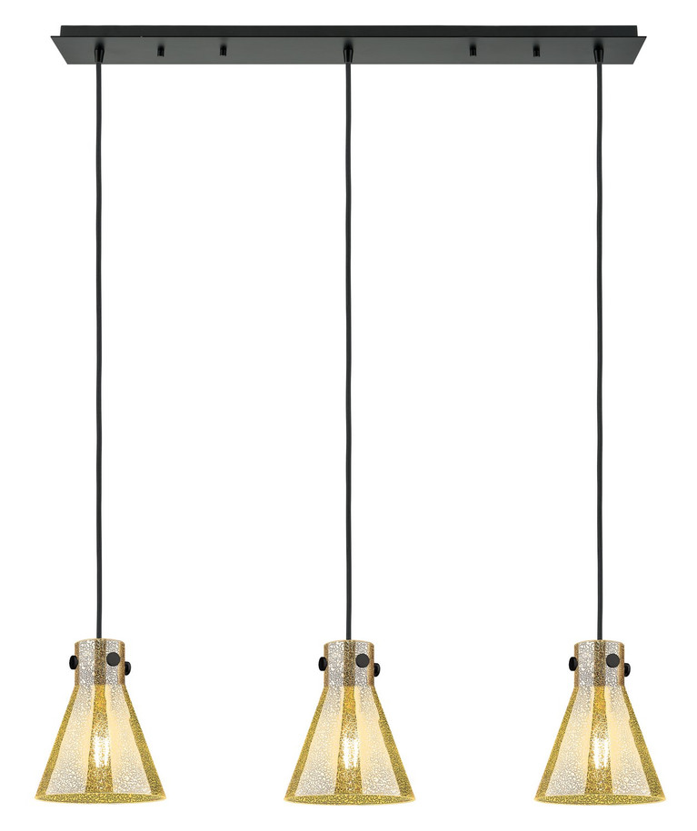 Innovations - 123-410-1PS-BK-G411-8ME - Three Light Linear Pendant - Downtown Urban - Matte Black