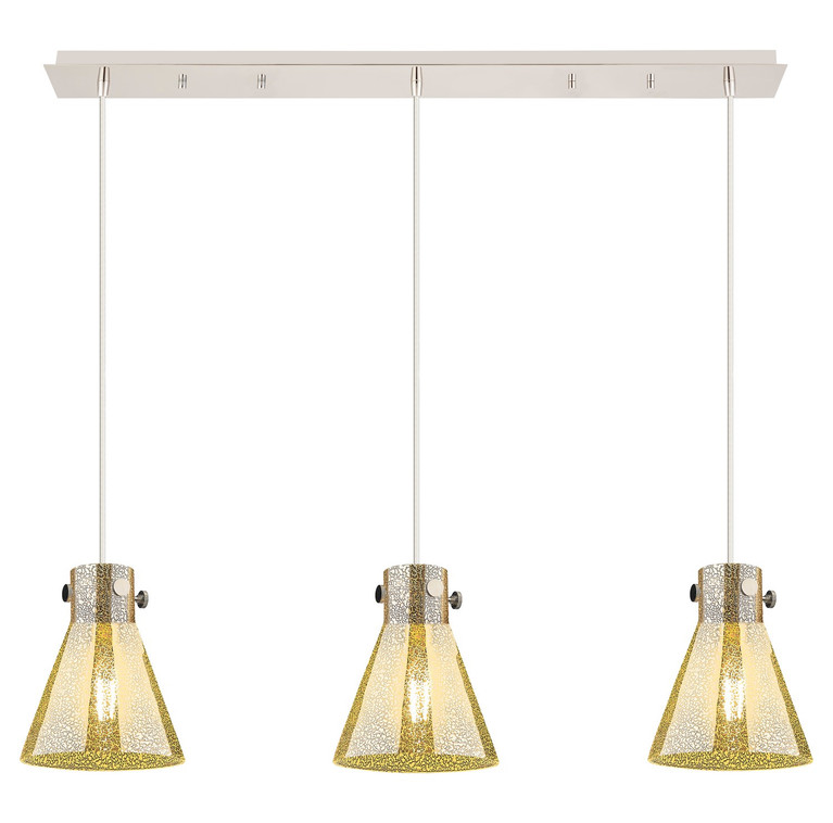 Innovations - 123-410-1PS-PN-G411-8ME - Three Light Linear Pendant - Downtown Urban - Polished Nickel
