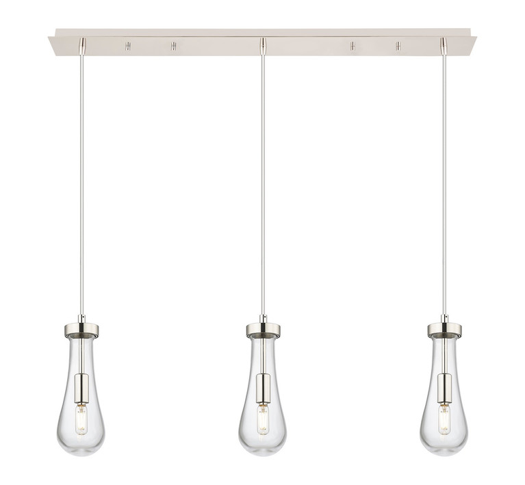 Innovations - 123-451-1P-PN-G451-4CL - Three Light Linear Pendant - Downtown Urban - Polished Nickel