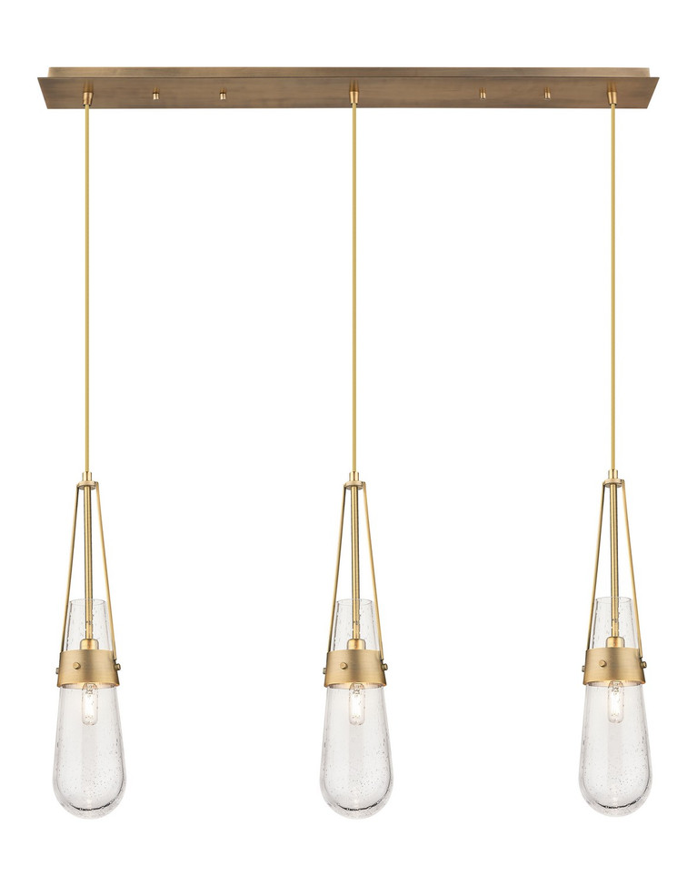 Innovations - 123-452-1P-BB-G452-4SDY - Three Light Linear Pendant - Downtown Urban - Brushed Brass