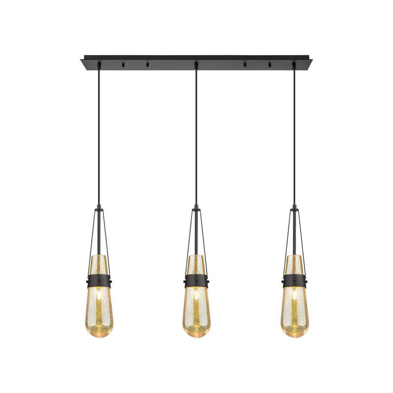 Innovations - 123-452-1P-BK-G452-4ME - Three Light Linear Pendant - Downtown Urban - Matte Black