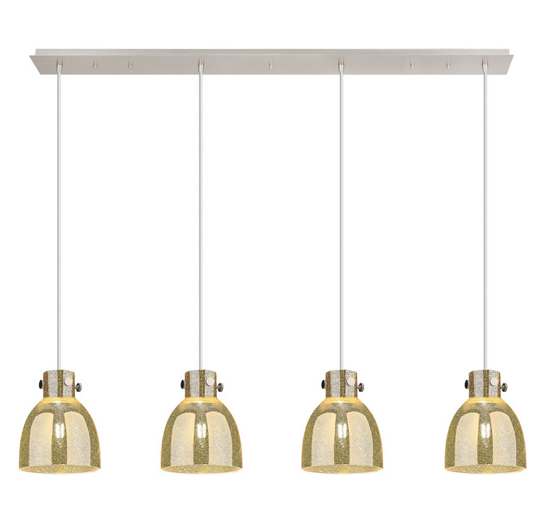 Innovations - 124-410-1PS-PN-G412-8ME - Four Light Linear Pendant - Downtown Urban - Polished Nickel